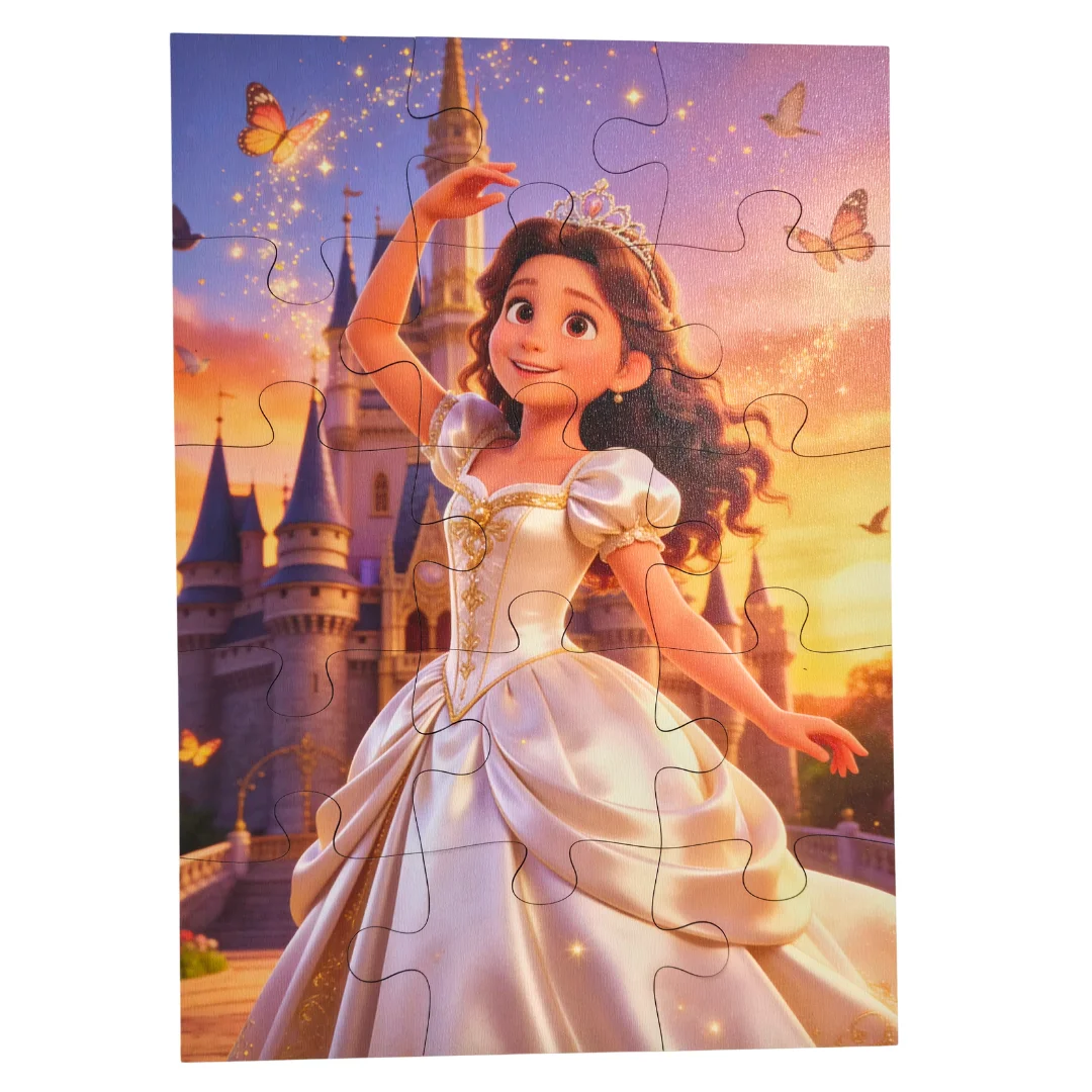 Dia das Crianças com Foto - A Criança Vira Personagem - Quebra-Cabeça de Madeira 3D Personalizado 1